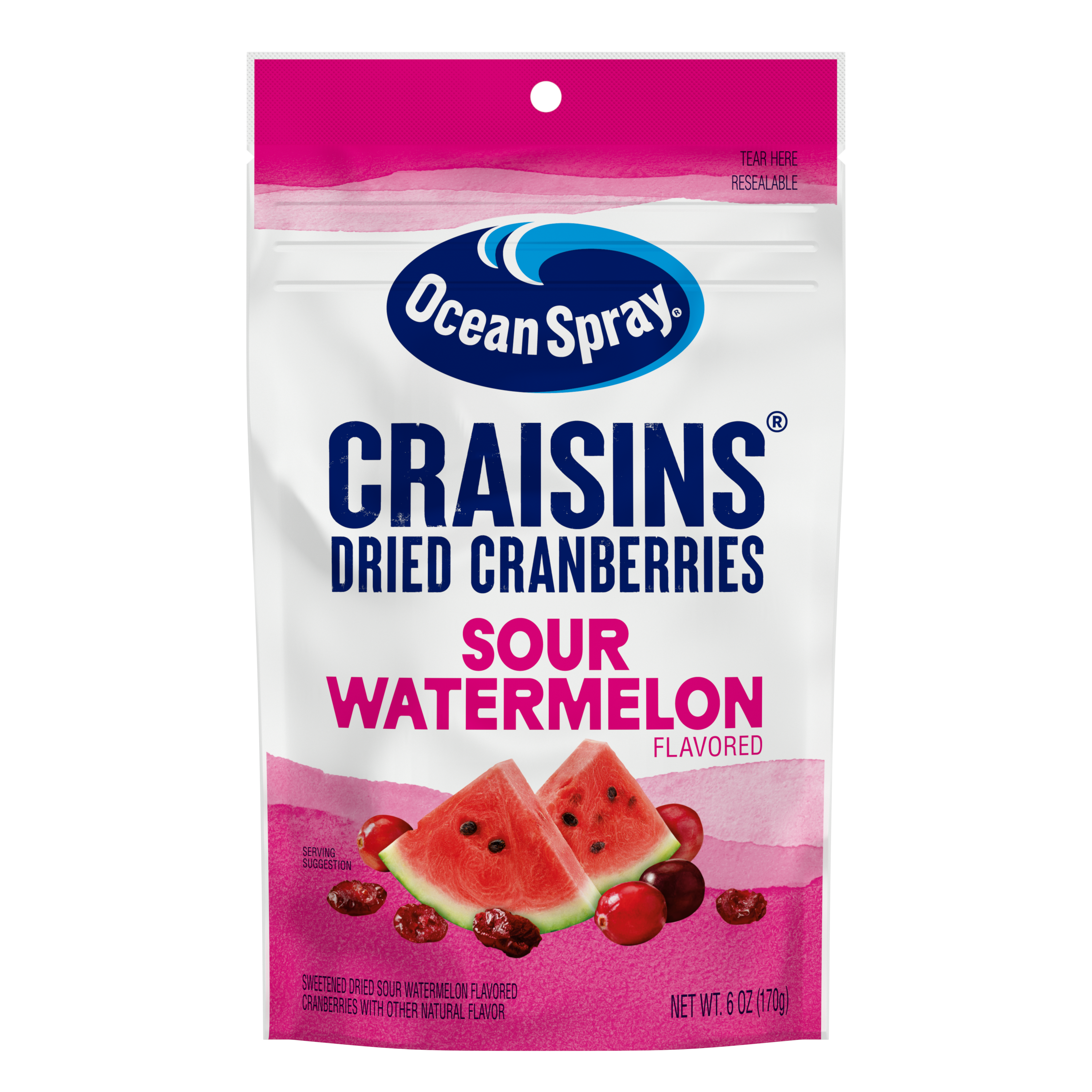 Cranberry Ocean Spray Craisins Dried Cranberries Sour Watermelon Flavored — product image