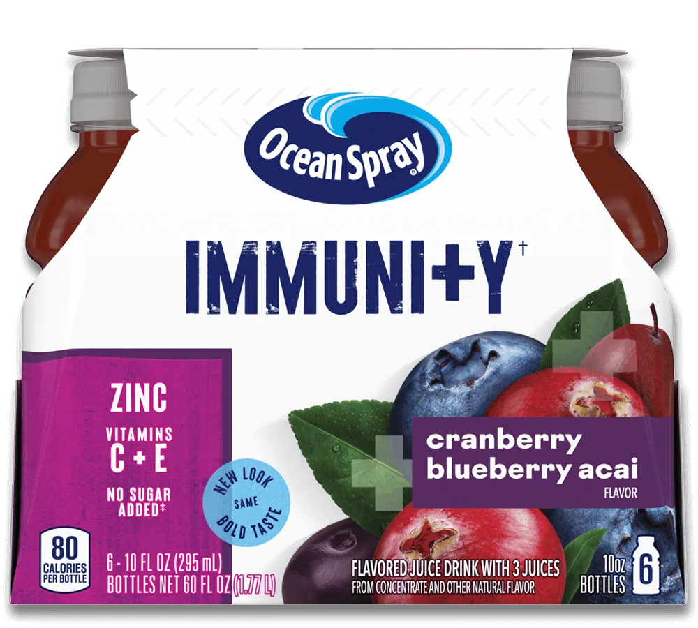 Immuni+y Cranberry Blueberry Acai Fruit Juice Drinks for Immunity