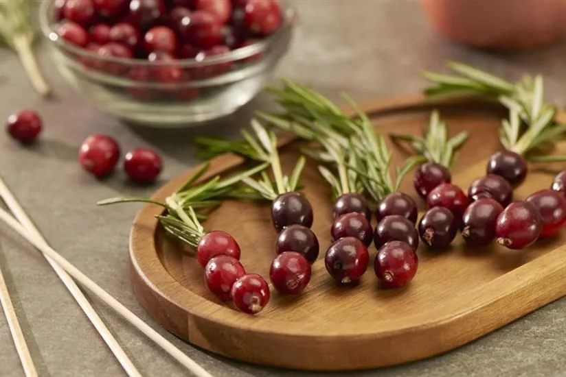 Cranberry Rosemary Drink Garnish