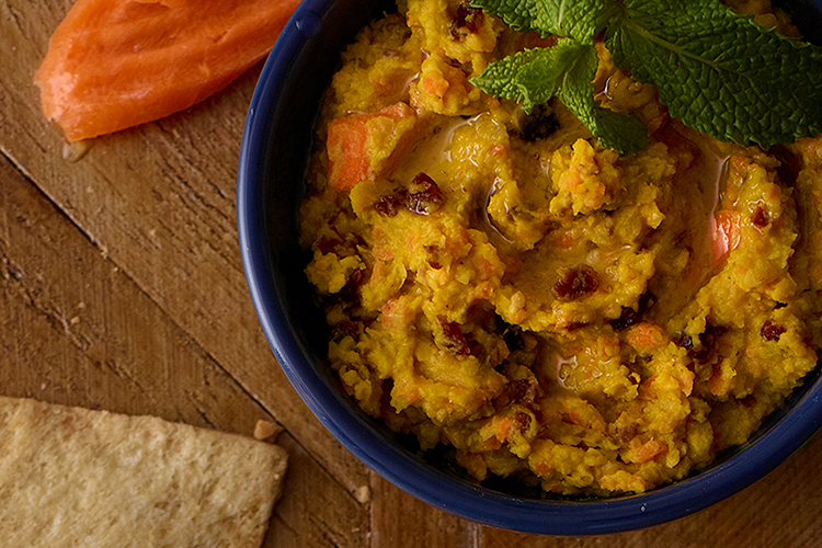 Carrot Hummus with Craisins® Dried Cranberries
