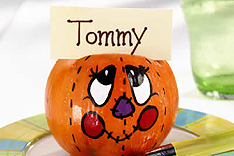 Smiling Pumpkin Place Cards