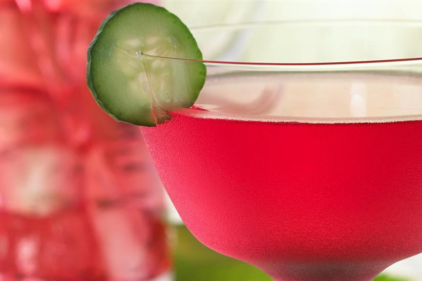 Cranberry Cucumber Vodka Spritzer