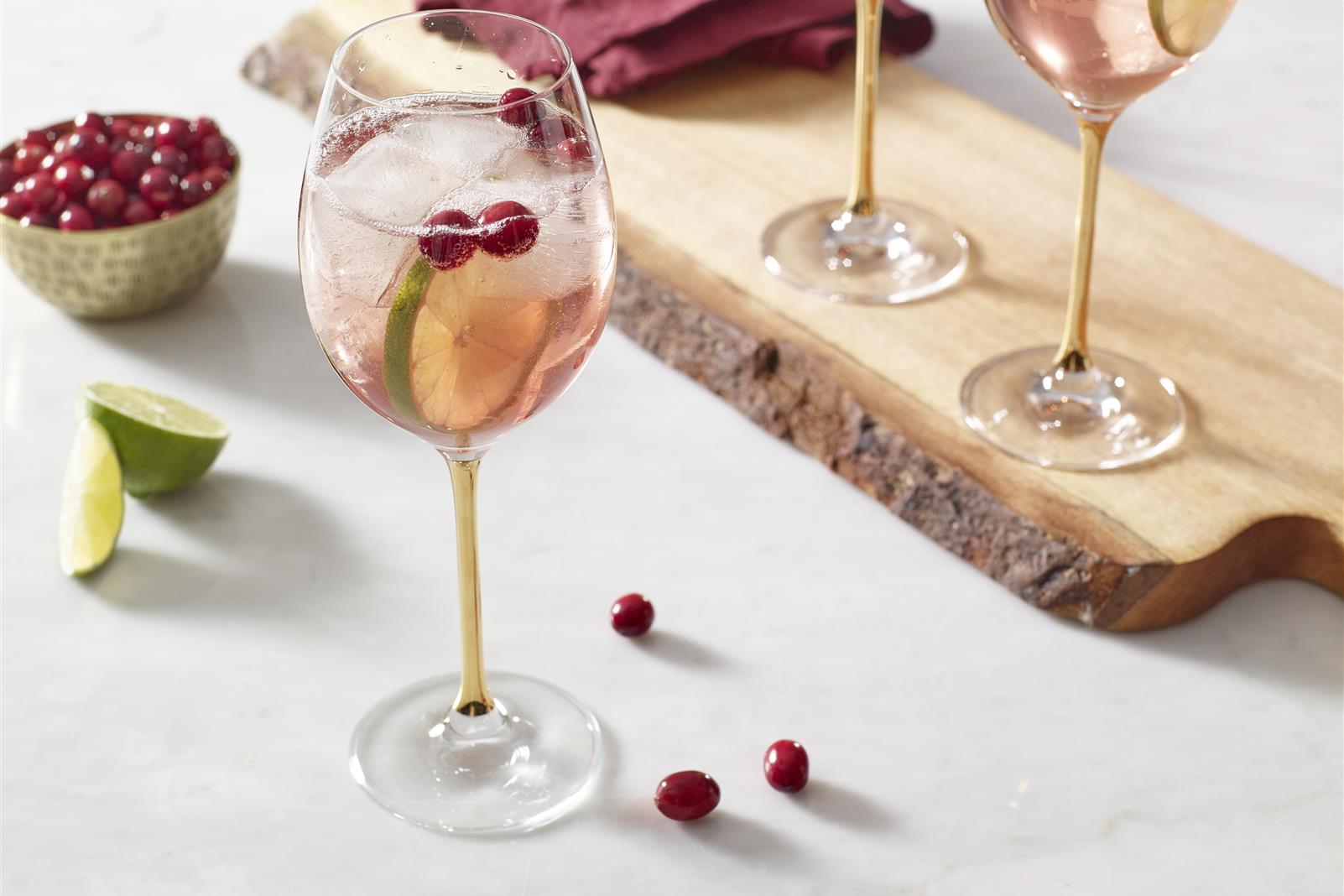 Festive Cranberry Wine Spritzer