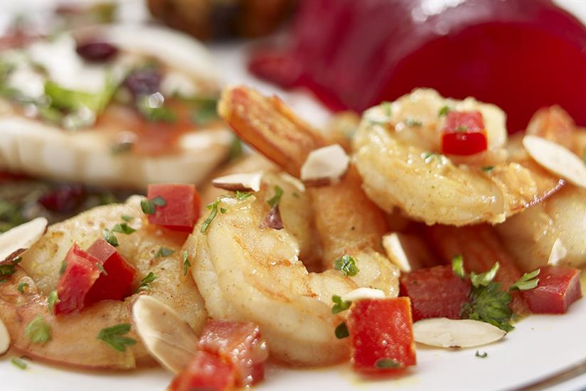Cranberry Apple Scampi with Sweet Peppers