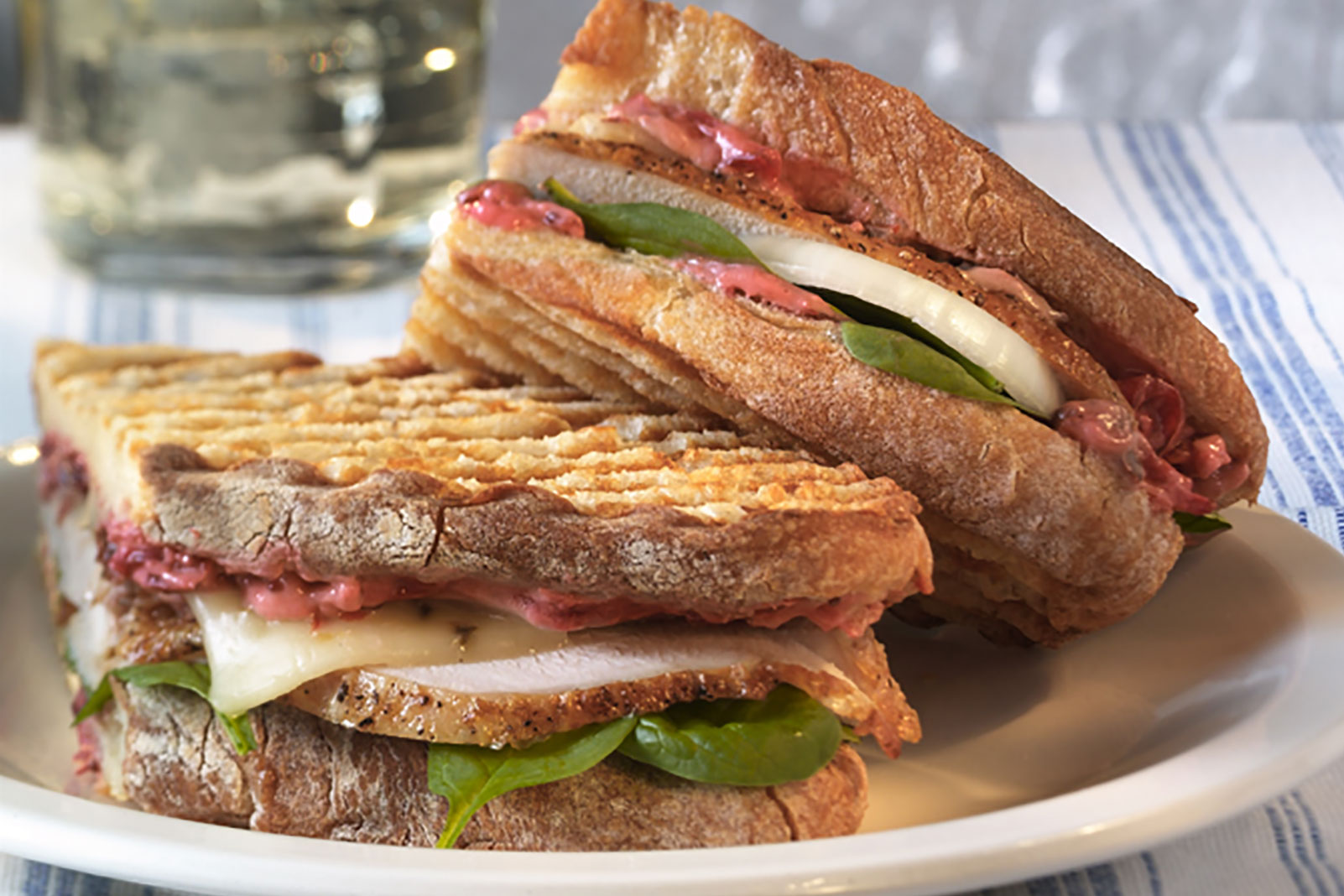 Family Style Turkey and Cranberry Panini