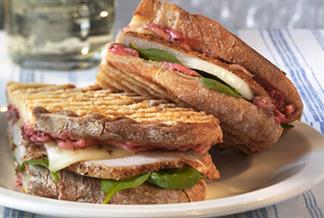 Family Style Turkey and Cranberry Panini