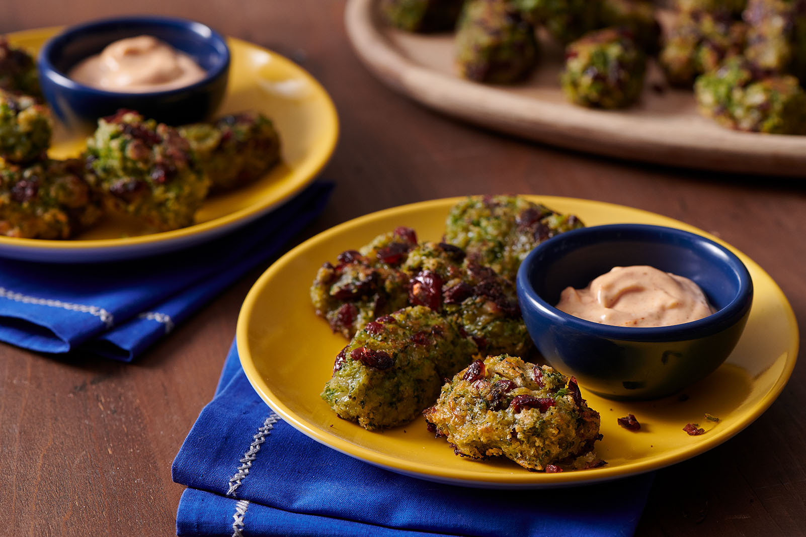 Cheesy Broccoli and Cranberry Tots