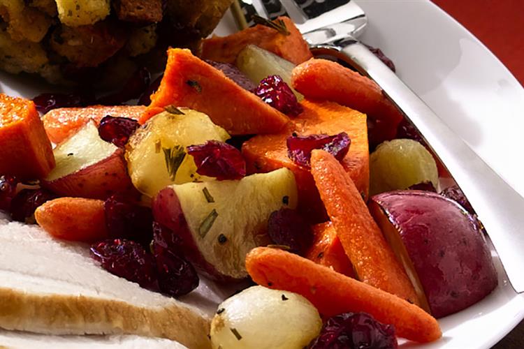 Roasted Winter Vegetables with Craisins® Dried Cranberries 