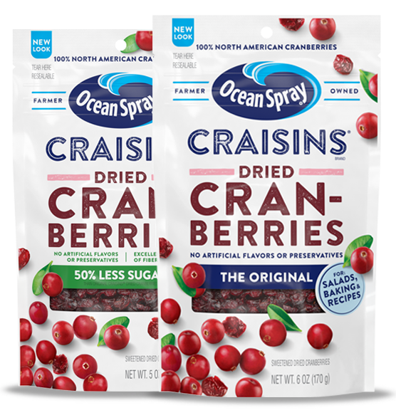 Craisins dried cranberries pack-shots